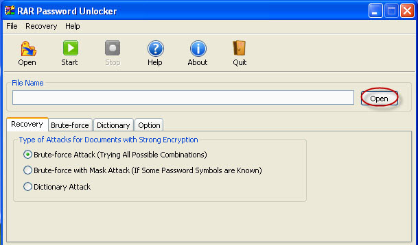 RAR password recovery